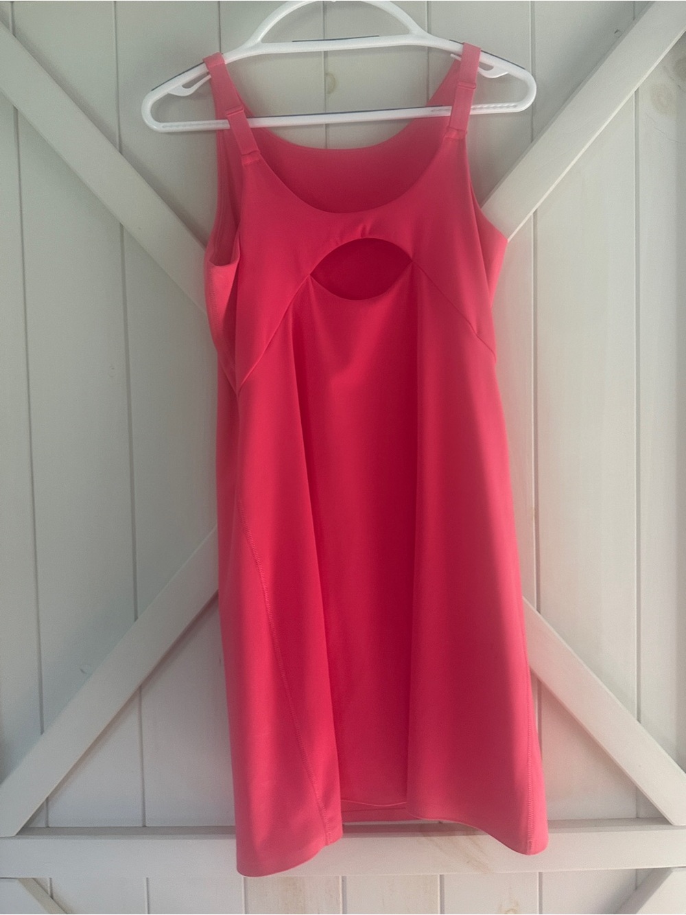 SPANX Sleeveless High Neck Mini Dress in Bright Pink - Picture 7 of 8